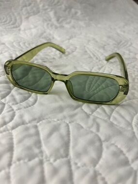 Olive Green Rectangular Sunglasses
